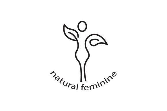 Body Women Logo Outline with Floral Design