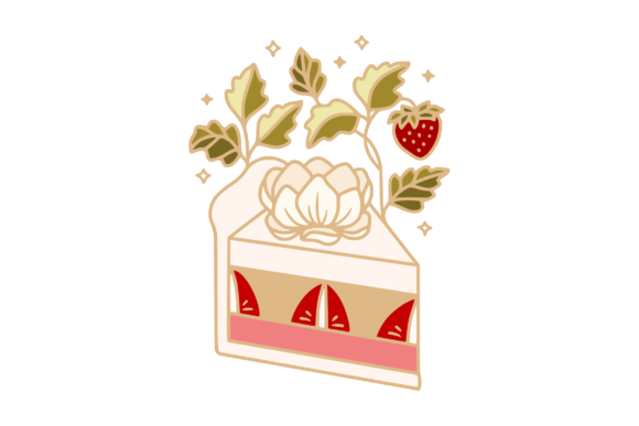 Charming Vanilla, Strawberry Cake, Peony Flower