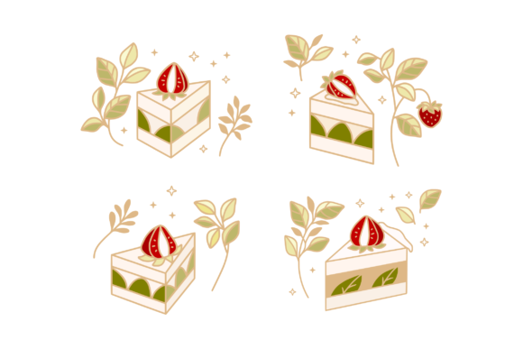 Delicious Strawberry Green Tea Cakes