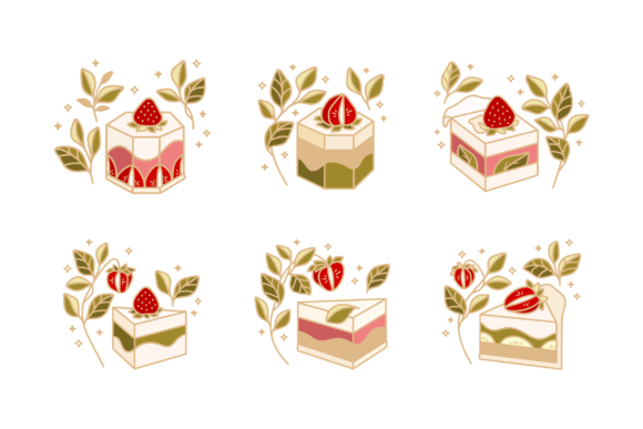 Embrace the Sweet Delight: Exploring the Strawberry, Vanilla, Green Tea Cake Set