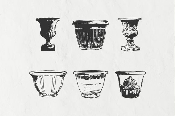 Exploring the Versatility of Flower Pot Vintage Illustration Vector