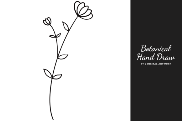 Flower Doodle Clipart F08: Creative Versatility