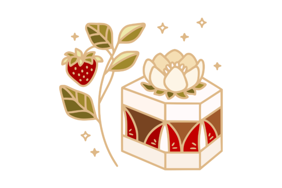 Strawberry Cheese Cake and Peony Flower: A Perfect Blend of Sweetness and Elegance
