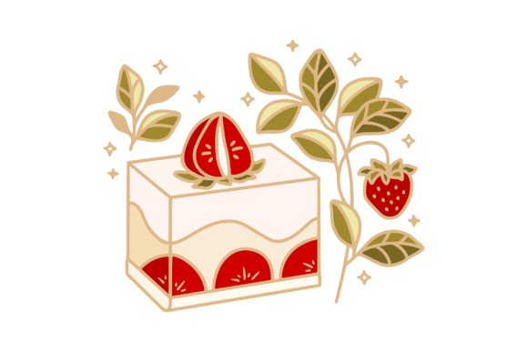 Strawberry Cheese Cake Leaf Branch: A Charming Addition to Your Baking and Design Projects
