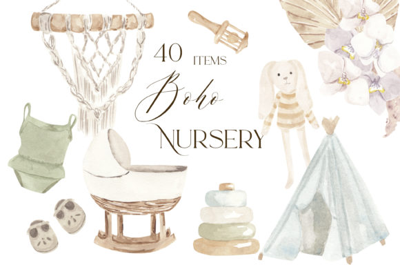 Watercolor Newborn Clipart for Creative Projects
