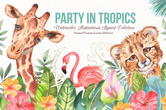 Watercolor Tropical Party: A Versatile Design Solution